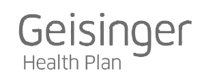 The image features a logo with the text GEISINGER HEALTH PLAN prominently displayed, indicating a connection to health insurance services provided by Geisinger Health Plan.